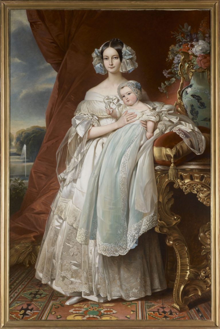 Hélène-Louise de Mecklembourg-Schwerin duchesse d’Orléans et son fils - château de Fontainebleau