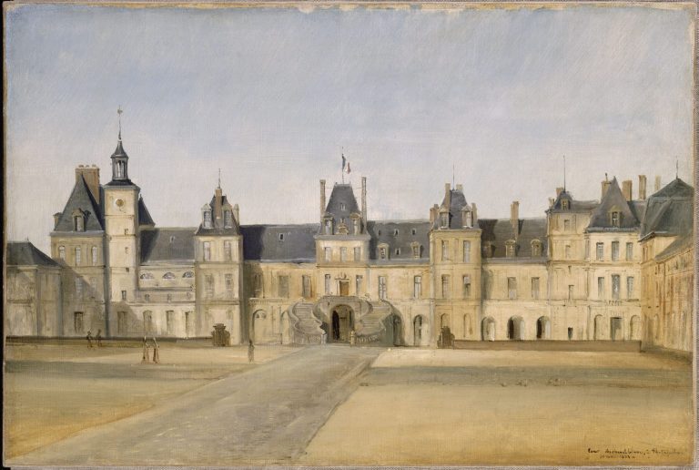 Vue du château de Fontainebleau depuis la cour du Cheval blanc - château de Fontainebleau