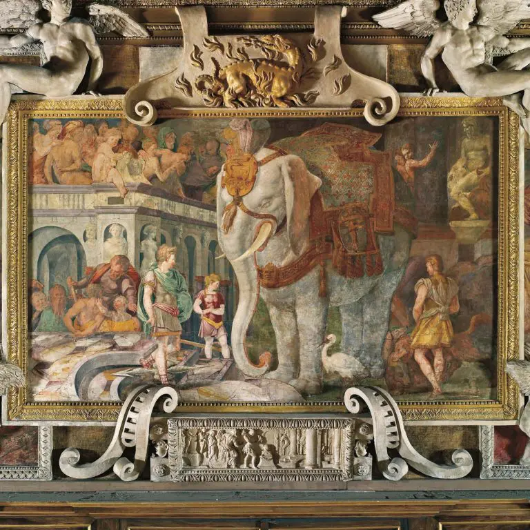 Peinture de la galerie François Ier du château de Fontainebleau