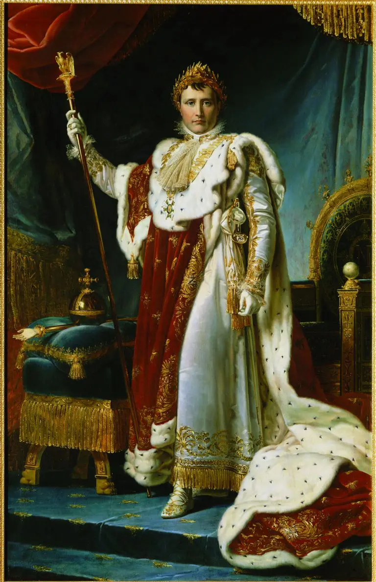 枫丹白露宫身着加冕服的拿破仑的肖像