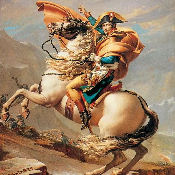 Privé : Affiche Bonaparte au Grand-Saint Bernard par Jacques Louis David