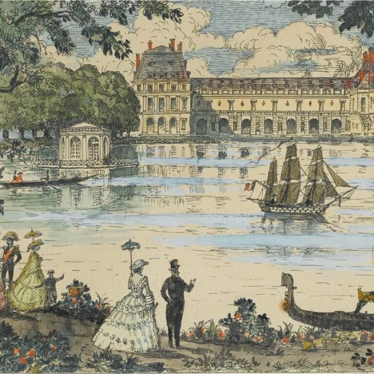 Napoléon III et Eugénie au château de Fontainebleau