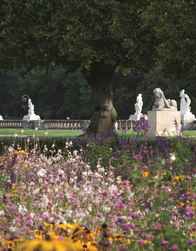 Parterre fleuri - le printemps au château de Fontainebleau