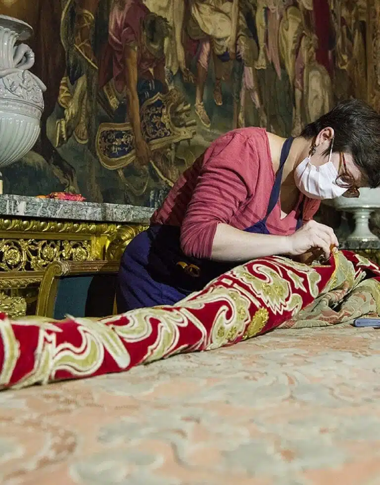 Journée européenne des métiers d'art 2024 au château de Fontainebleau - atelier de tapisserie