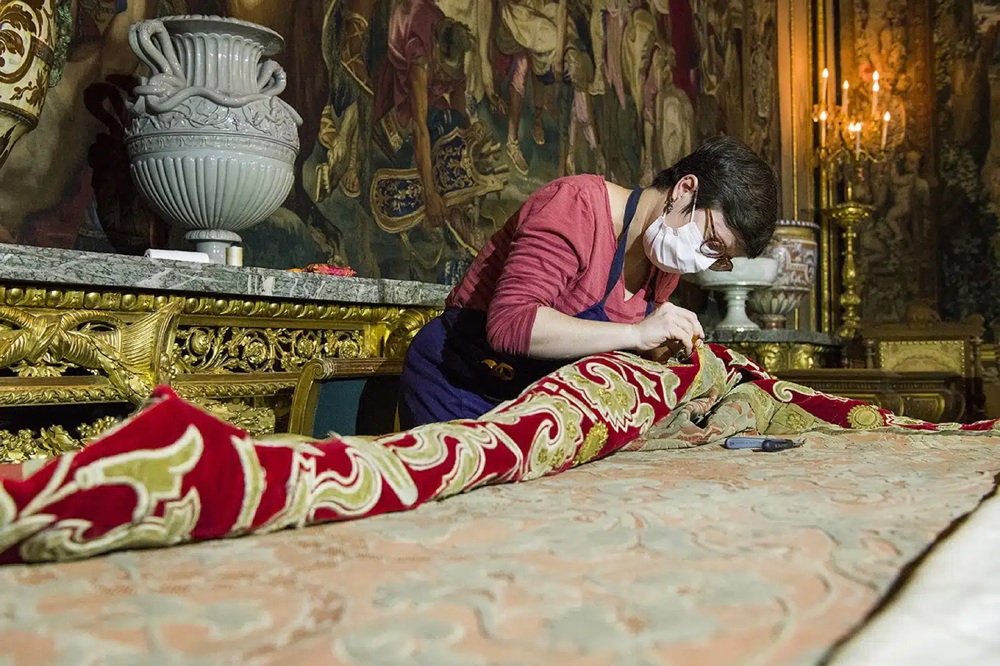 Journée européenne des métiers d'art 2024 au château de Fontainebleau - atelier de tapisserie