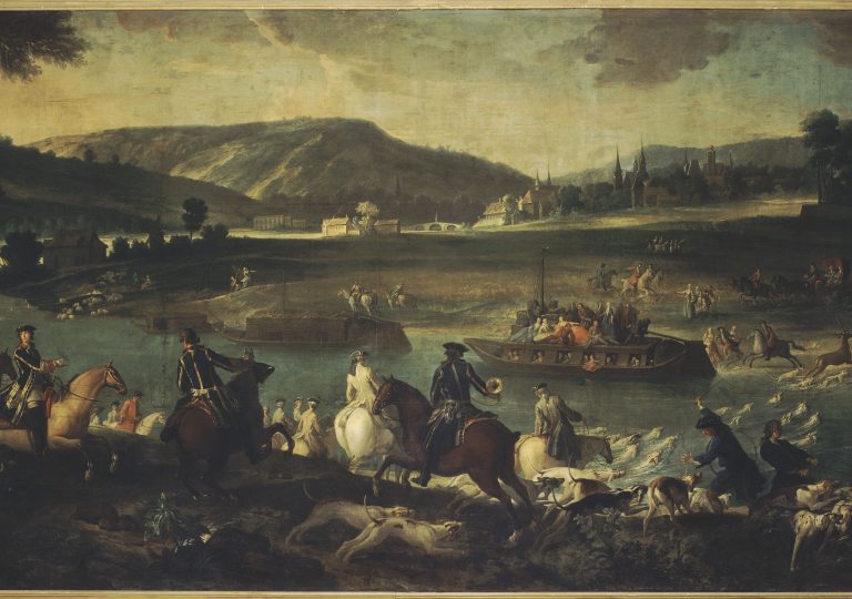 Deer hunting in the Oise in the sight of Compiègne by Jean Baptiste Oudry - château de Fontainebleau - © RMN Grand Palais